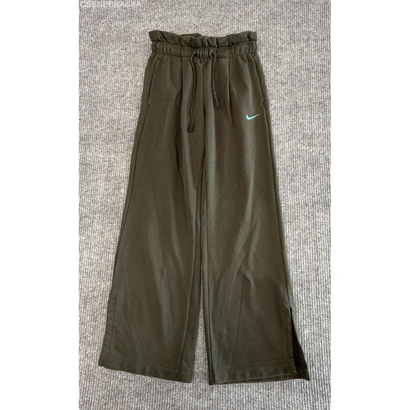 Nike Other - Nike‎ Olive Green Sportswear Modern High Waist Fleece Open Hem Sweatpants - S